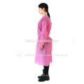 Einweg-PP-Kleider / SMS gedruckt Chirurgische Kleid / Isolationskleid Patient Kleid mit elastischen und stricken Manschette ISO-Standard